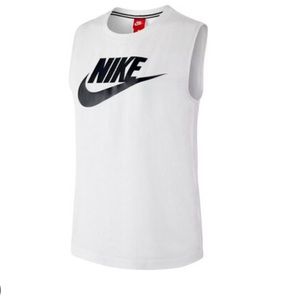 🍓 Nike White Mesh Basketball Jersey Muscle Tank Top Women’s Medium